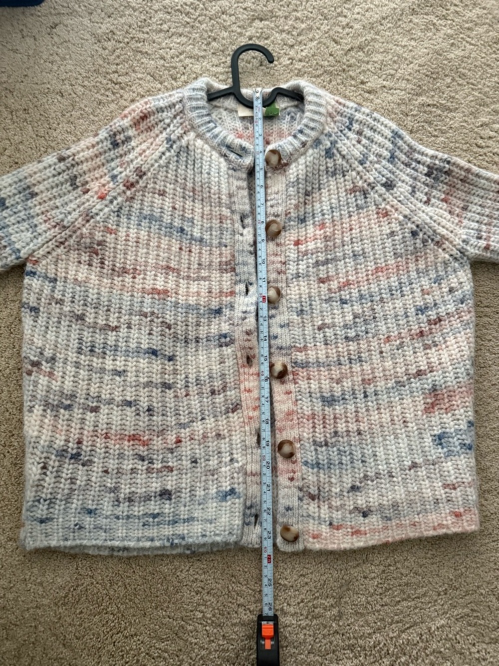 Sezane Multi Speckled Pierre Cardigan - Cream - Picture 13 of 13